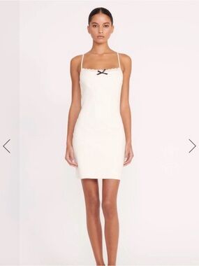 STAUD | Dresses | Staud Le Sable Beaded Mini Dress Silver Small | Poshmark